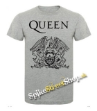 QUEEN - Logo - sivé pánske tričko