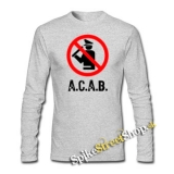 A.C.A.B. - Pictogram - šedé pánske tričko s dlhými rukávmi