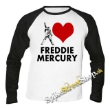 I LOVE FREDDIE MERCURY - pánske tričko s dlhými rukávmi