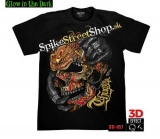 FANTASY MOTIVES - Skull Jewell - čierne pánske 3D tričko
