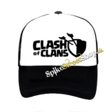 CLASH OF CLANS - Logo - čiernobiela sieťkovaná šiltovka model "Trucker"