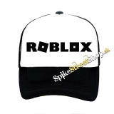 ROBLOX - Logo Symbol - čiernobiela sieťkovaná šiltovka model "Trucker"