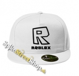 ROBLOX - Black Symbol & Znak - biela šiltovka model "Snapback"