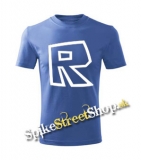 ROBLOX - Biely Znak - azurovomodré detské tričko
