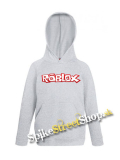 ROBLOX - Logo Red White - sivá detská mikina