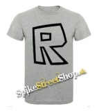 ROBLOX - Čierny Znak - šedé detské tričko