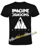 IMAGINE DRAGONS - Evolve Triangle White - čierne detské tričko