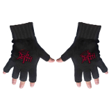 DEATH - Logo - čierne rukavice bez prstov