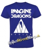 IMAGINE DRAGONS - Evolve Triangle White - detské tričko vo farbe kráľovská modrá
