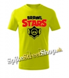 BRAWL STARS - Logo - limetkové detské tričko