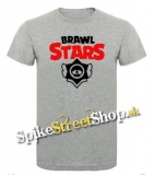 BRAWL STARS - Logo - sivé detské tričko
