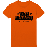 VAN HALEN - World Tour '78 - oranžové pánske tričko