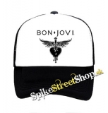BON JOVI - Logo - čiernobiela sieťkovaná šiltovka model "Trucker"