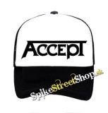 ACCEPT - Logo - čiernobiela sieťkovaná šiltovka model "Trucker"