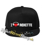 I LOVE ROXETTE - čierna šiltovka model "Snapback"