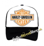 HARLEY DAVIDSON - Motor Cycles - čiernobiela sieťkovaná šiltovka model "Trucker"