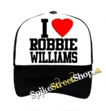 I LOVE ROBBIE WILLIAMS - čiernobiela sieťkovaná šiltovka model "Trucker"