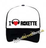 I LOVE ROXETTE - čiernobiela sieťkovaná šiltovka model "Trucker"