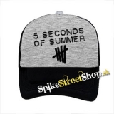 5 SECONDS OF SUMMER - Logo - šedočierna sieťkovaná šiltovka model "Trucker"