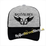 BLACK VEIL BRIDES - Wings Logo - šedočierna sieťkovaná šiltovka model "Trucker"
