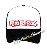 ROBLOX - Logo Red White - čiernobiela sieťkovaná šiltovka model "Trucker"