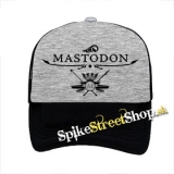 MASTODON - Logo - šedočierna sieťkovaná šiltovka model "Trucker"