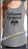 HOLLYWOOD VAMPIRES - Logo - Ladies Vest Top - šedé
