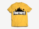 FORTNITE - Logo Black & White - žlté pánske tričko