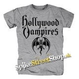 HOLLYWOOD VAMPIRES - Logo - sivé pánske tričko