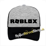ROBLOX - Logo Symbol - šedočierna sieťkovaná šiltovka model "Trucker"