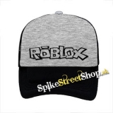 ROBLOX - Logo - šedočierna sieťkovaná šiltovka model "Trucker"