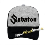 SABATON - Logo - šedočierna sieťkovaná šiltovka model "Trucker"
