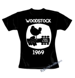 WOODSTOCK ´69 - čierne dámske tričko