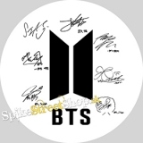Podložka pod myš BTS - BANGTAN BOYS - Black Logo & Signature - okrúhla