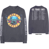 GUNS N ROSES - Hollywood Tour - sivé pánske tričko s dlhými rukávmi