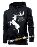 GAME OF THRONES - Ours Is The Fury - House Baratheon - čierna detská mikina