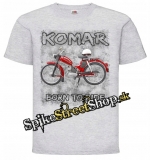 KOMAR - Born To Ride - sivé pánske tričko