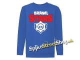 BRAWL STARS - Logo - Azurovomodrá detská mikina bez kapuce