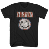 NIRVANA - Distressed Logo - čierne pánske tričko