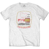 WOODSTOCK - Peace Love Music - biele pánske tričko