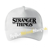 STRANGER THINGS - Black Logo - biela šiltovka (-30%=AKCIA)