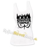 STRANGER THINGS - Logo Flip - Ladies Vest Top - biele