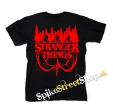 STRANGER THINGS - Logo Flip - čierne detské tričko