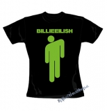 BILLIE EILISH - Logo & Stickman - čierne dámske tričko