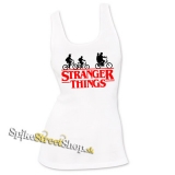 STRANGER THINGS - Bicycle Gang - Ladies Vest Top - biele
