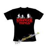 STRANGER THINGS - Bicycle Gang - čierne dámske tričko
