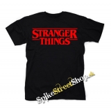 STRANGER THINGS - Red Logo - čierne detské tričko