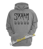 SIXX AM - Logo - sivá detská mikina