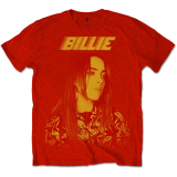 BILLIE EILISH - Racer Logo Jumbo - červené pánske tričko