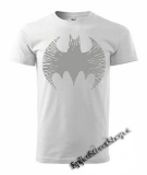BATMAN - Cracked Emblem - strieborné logo - biele detské tričko